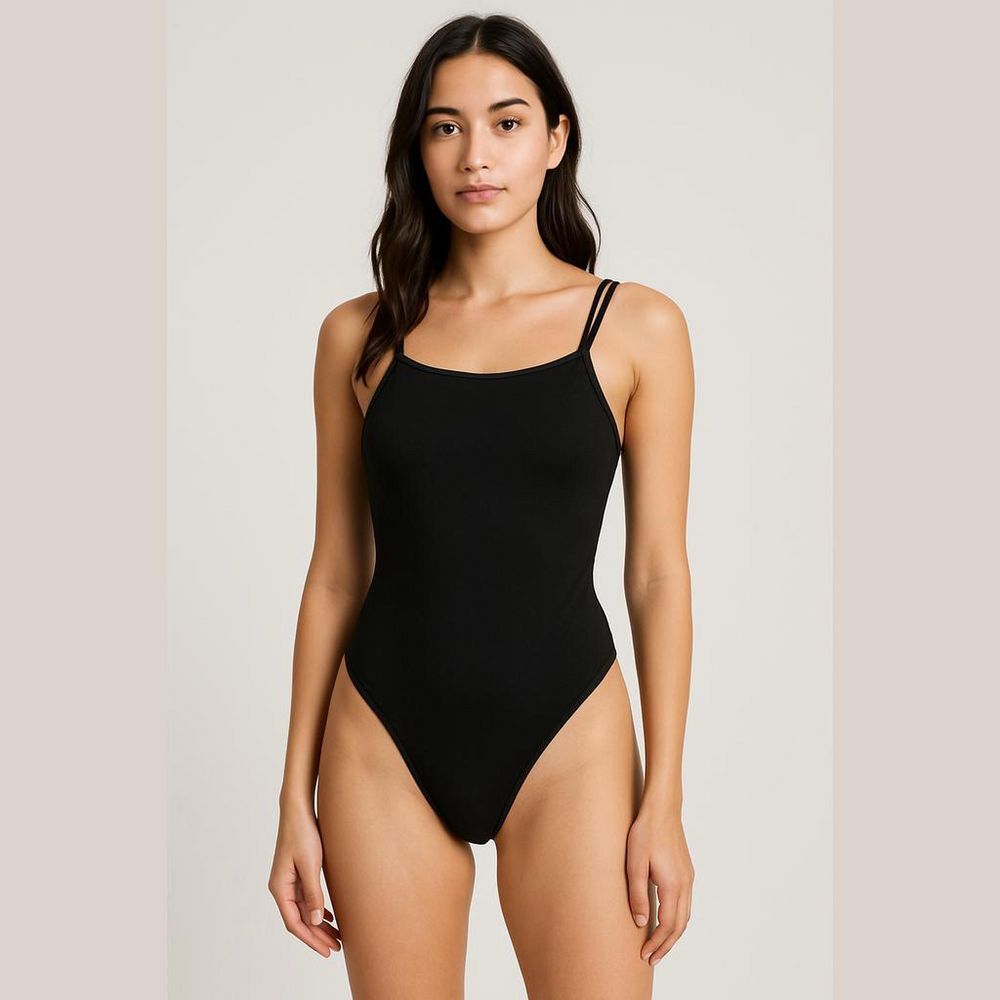 Forever 21 Sweater Bodysuit - Women's L - Black Knit